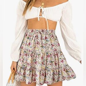 Floral Print Women's Skirt